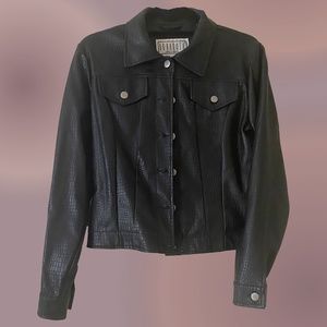 VINTAGE snake print faux leather jacket (1960)